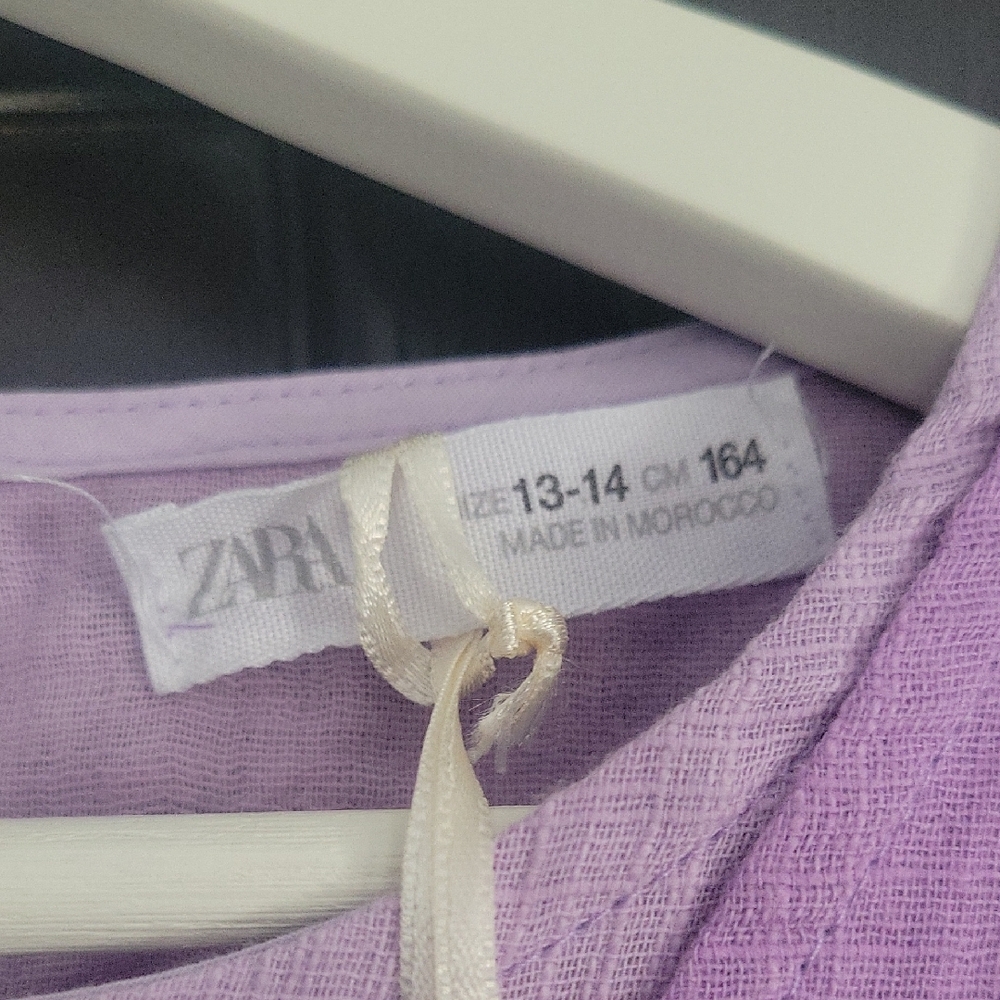 Zara Lilac Knot Front Crop Top - Picture 2 of 4
